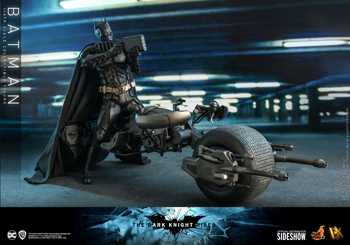 Batman + BAT-POD 1/6 El caballero oscuro DX-19 SERIES HOT TOYS