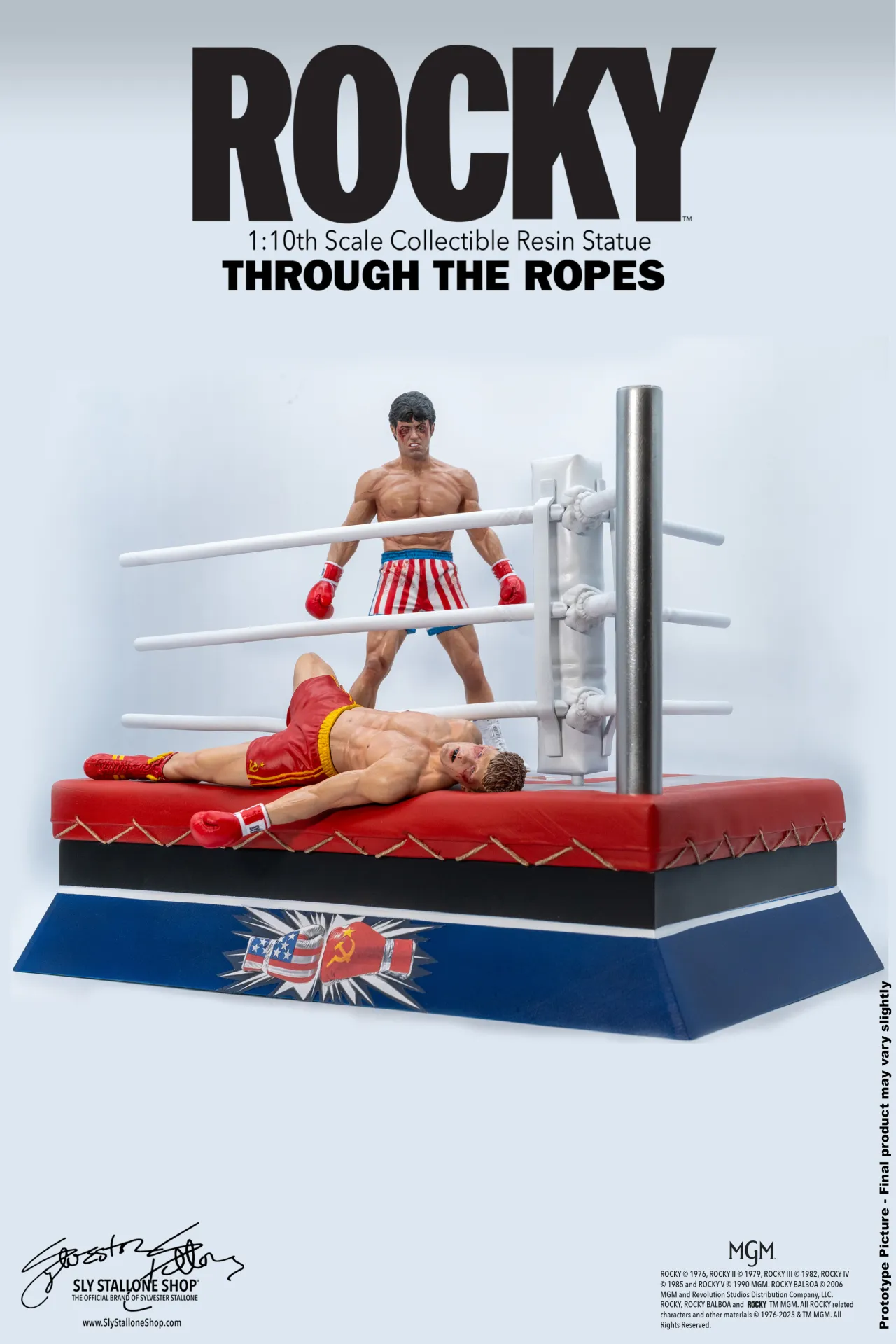 Rocky Over Drago Through The Ropes Estatua 1/10 Rocky IV