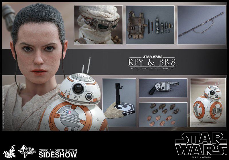 Star Wars The Force Awakens: Rey & BB-8 1:6 scale figure set