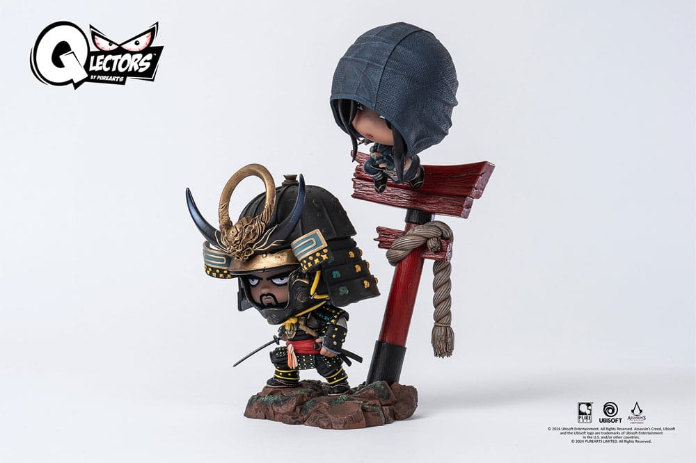 AssassinÂ´s Creed Shadows Estatua PVC Qlectors Naoe & Yasuke 15 cm