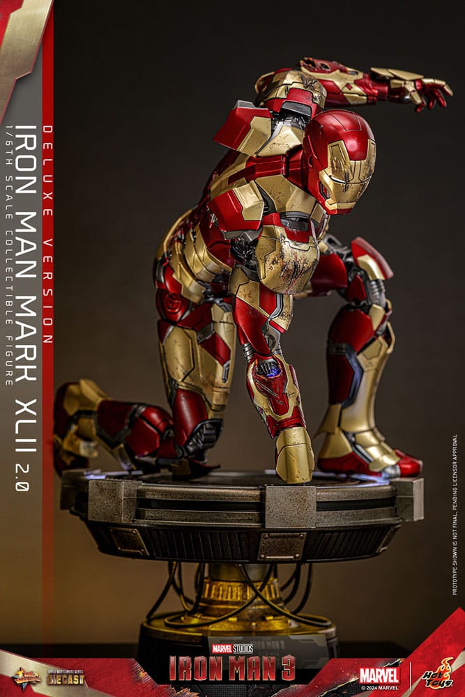 Iron Man 3 Figura Movie Masterpiece Diecast 1/6 Iron Man Mark XLII