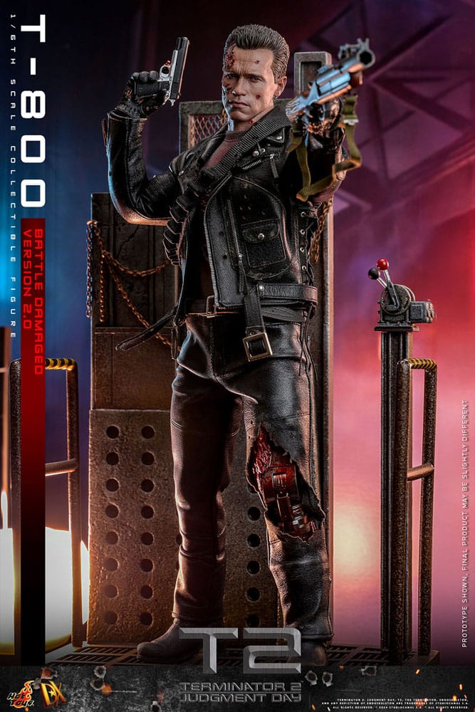 Terminator 2 Figura 1/6 Movie Masterpiece T-800 Battle Damaged