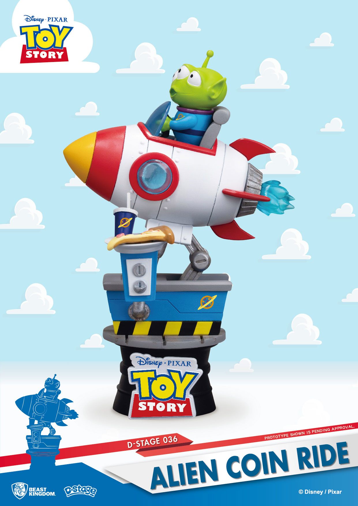 トイ・ストーリー エイリアンD-STAGE036 ALIEN COIN RIDE Toy Story Diorama PVC D-Stage Alien Coin Ride 15 cm