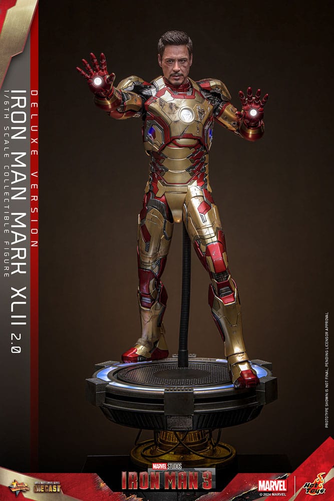 Iron Man 3 Figura Movie Masterpiece Diecast 1/6 Iron Man Mark XLII
