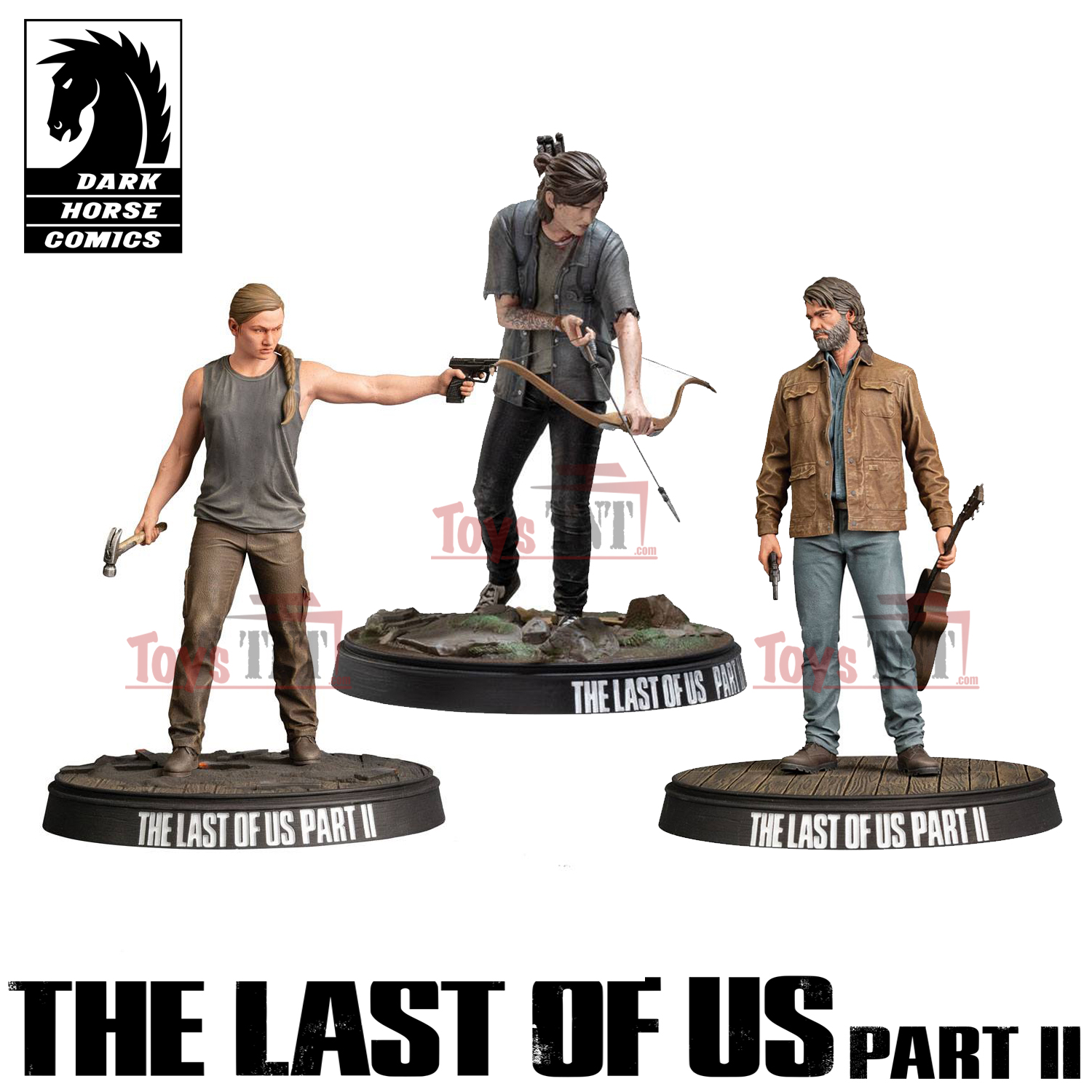 THE LAST OF US PART II ESTATUA PVC ELLIE CON ARCO + JOEL + ABBY 20