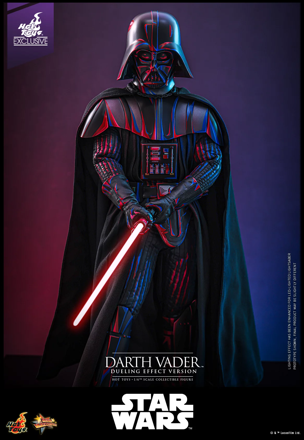 KAIYODO DARTH VADER 1/6 スケール DARTH VADER Star Wars 1/6 Versión con Efecto de Duelo 30cm Hot