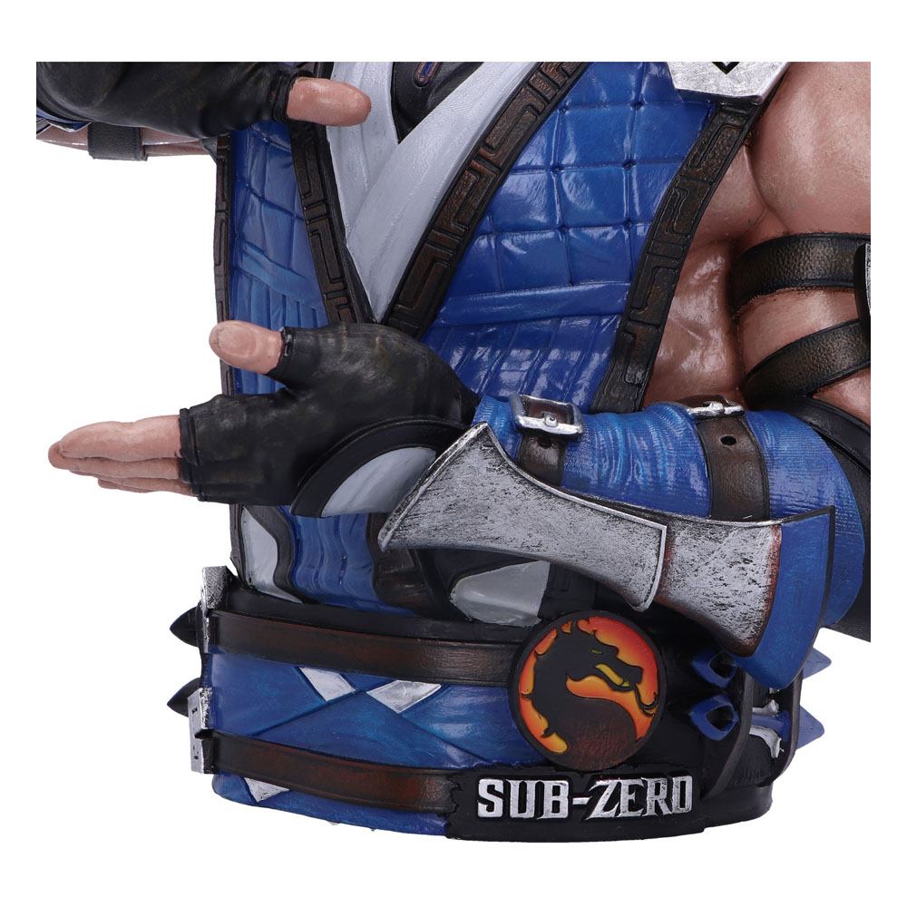 Busto De Sub-Zero De Mortal Kombat – Figura Coleccionable De Resina De 29 Cm, Edición Oficial, Pintado A Mano, Ideal Para Fans Del Videojuego
