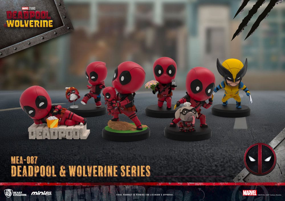 Deadpool 3 Pack de 6 Figuras Deadpool & Lobezno Series Mini Egg Attack Set 8 cm Beast Kingdom Toys