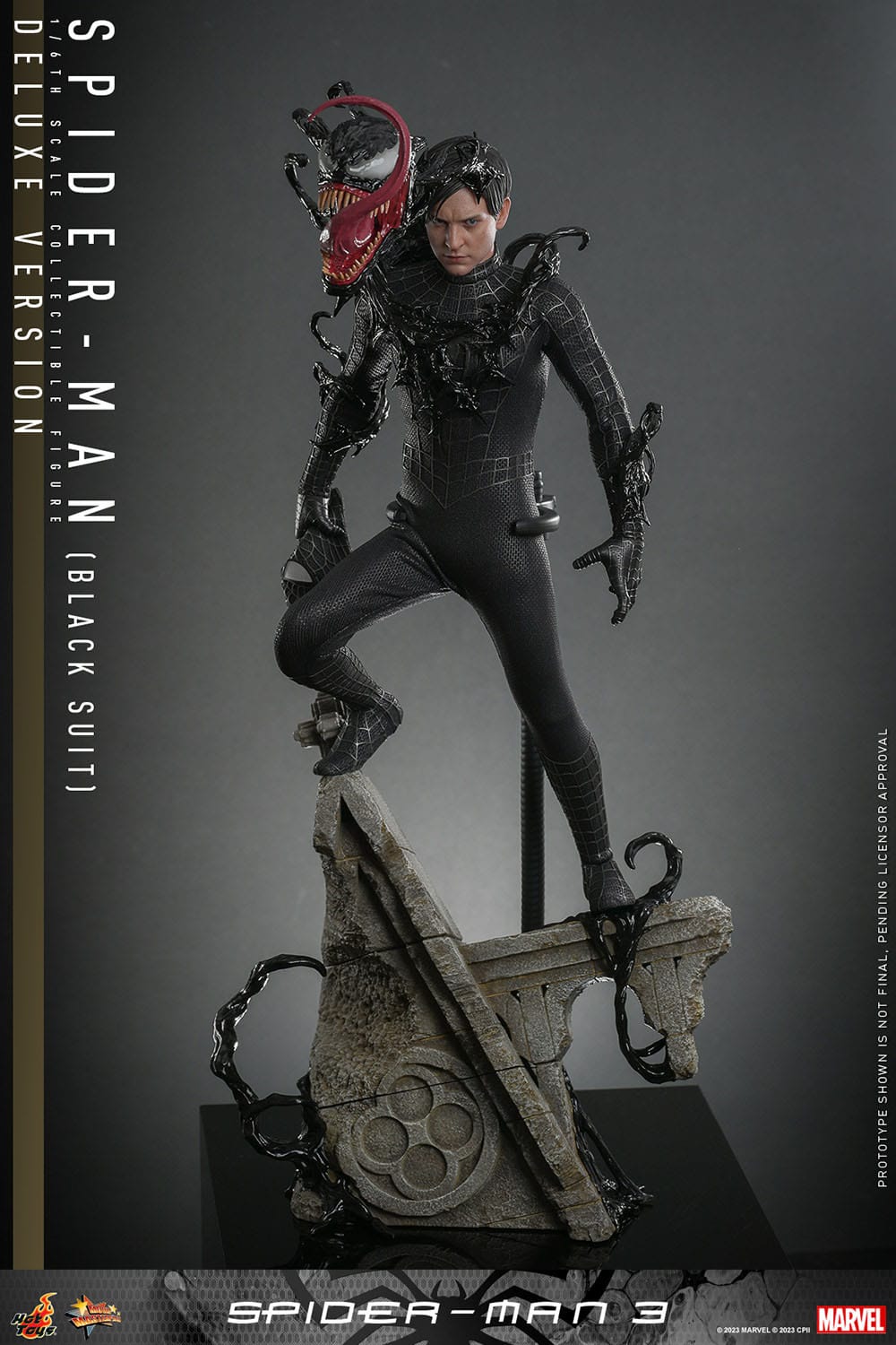 SpiderMan 3 Movie Masterpiece Action Figure 1/6 Spider-Man (Black