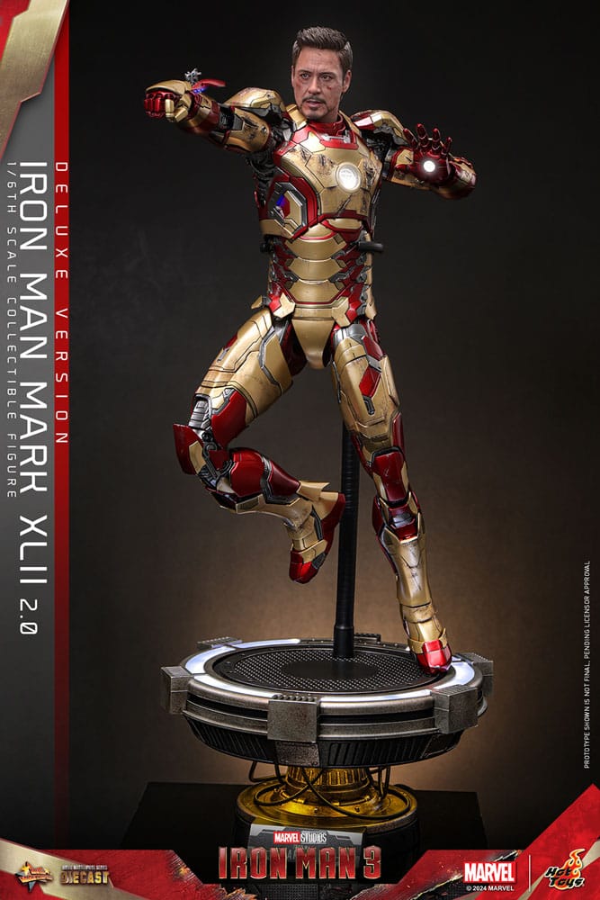 Iron Man 3 Figura Movie Masterpiece Diecast 1/6 Iron Man Mark XLII