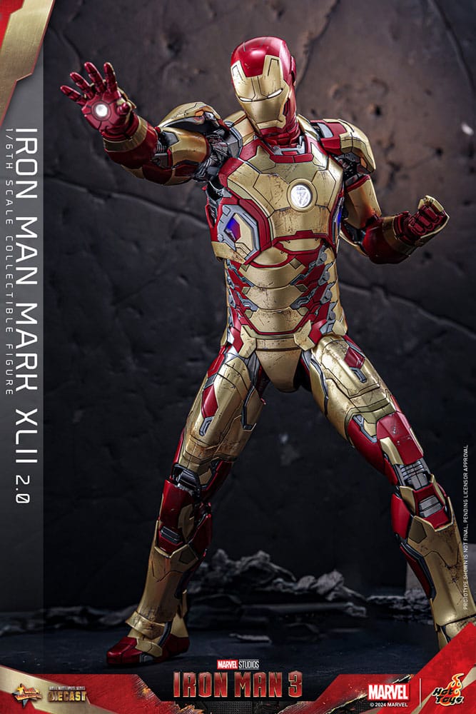 Iron Man 3 Figura Movie Masterpiece Diecast 1/6 Iron Man Mark XLII