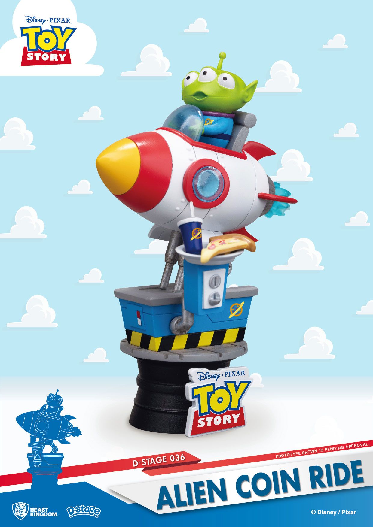 トイ・ストーリー エイリアンD-STAGE036 ALIEN COIN RIDE Toy Story Diorama PVC D-Stage Alien Coin Ride 15 cm